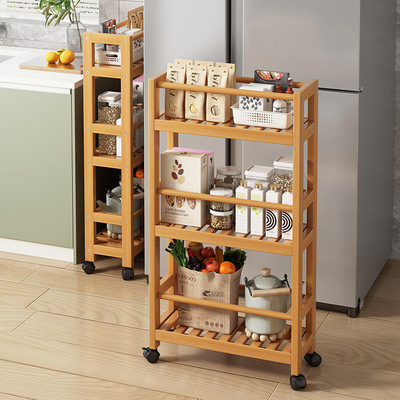 夹缝架厨房可移动带轮置物架多功能调料零售储物架落地窄款小书架