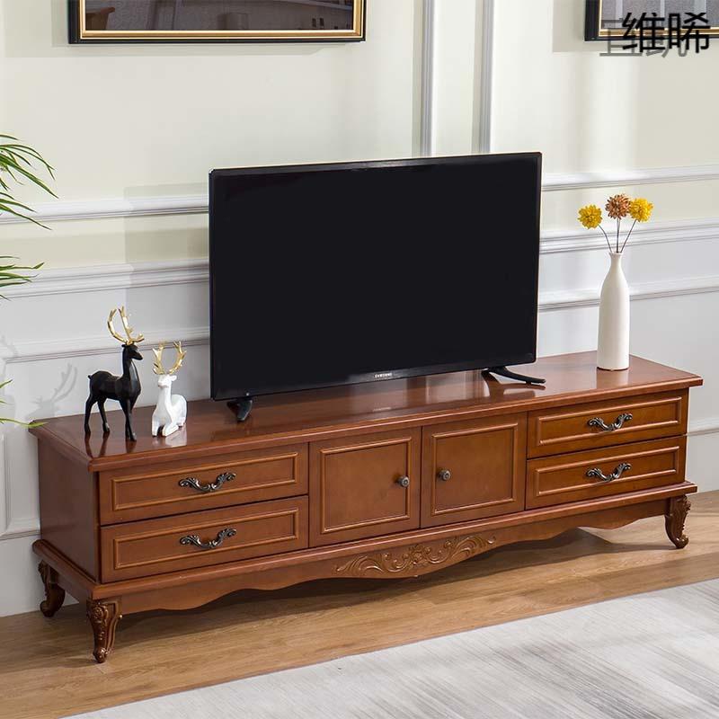 YP6实木电视柜现代简约欧式小户型客厅电视机柜茶几组合白色卧室