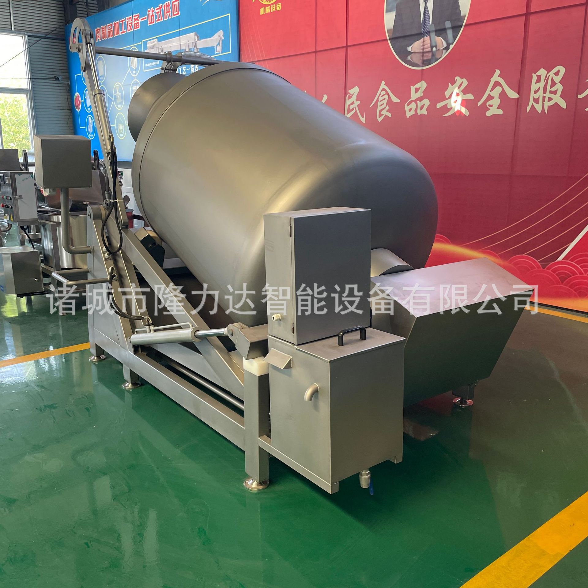 预制菜全自动开盖液压滚揉机 整鸡整鸭360度无损伤腌制经久耐用