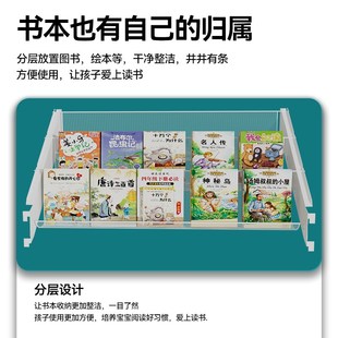 星都图书馆钢制书架绘本架家用儿童钢制书架落地置物架书柜简易架