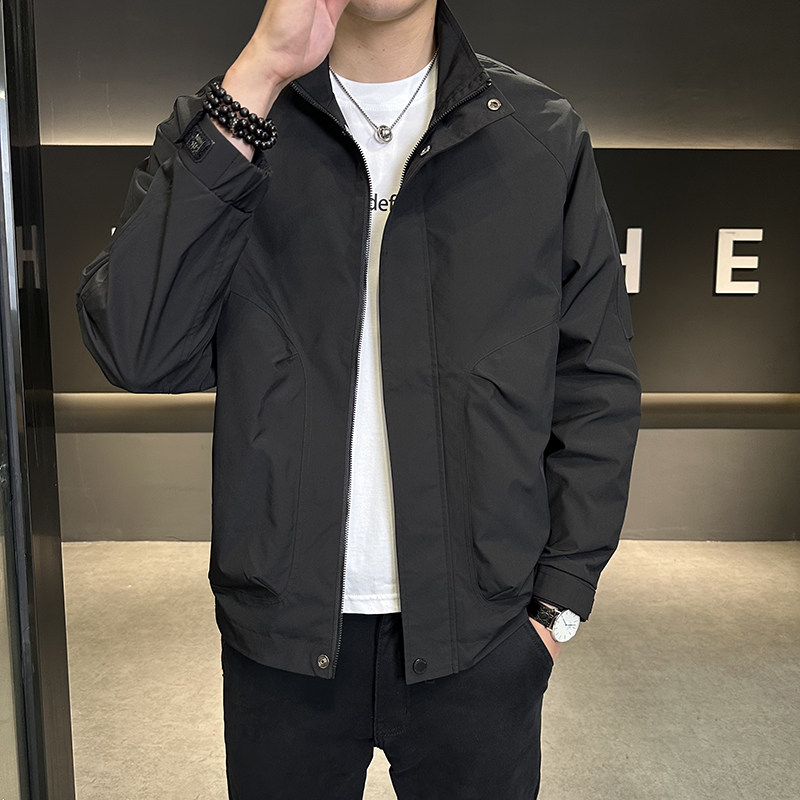 男装新款立领工装夹克百搭外套服