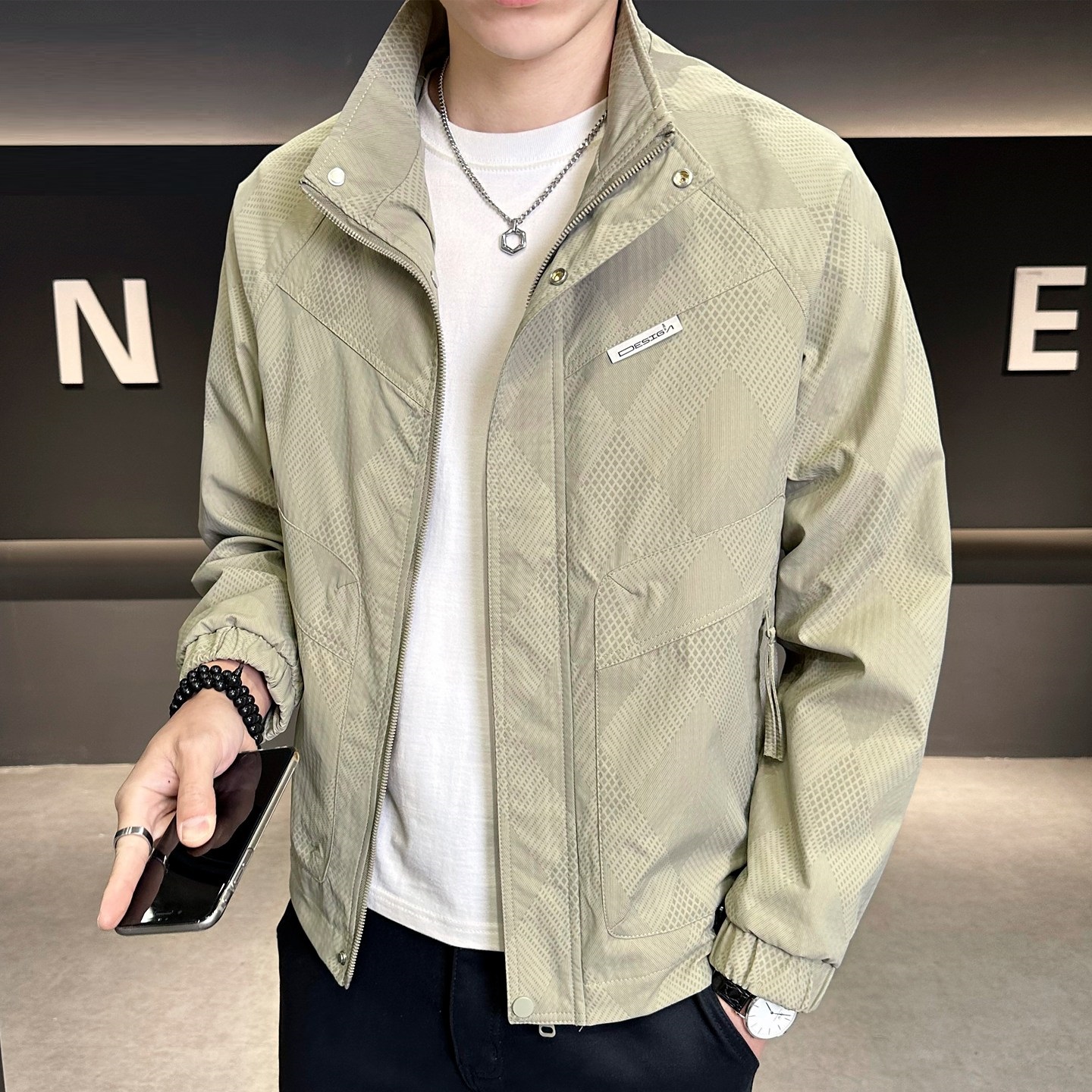 男士夹克外套立领工装上衣棒球服