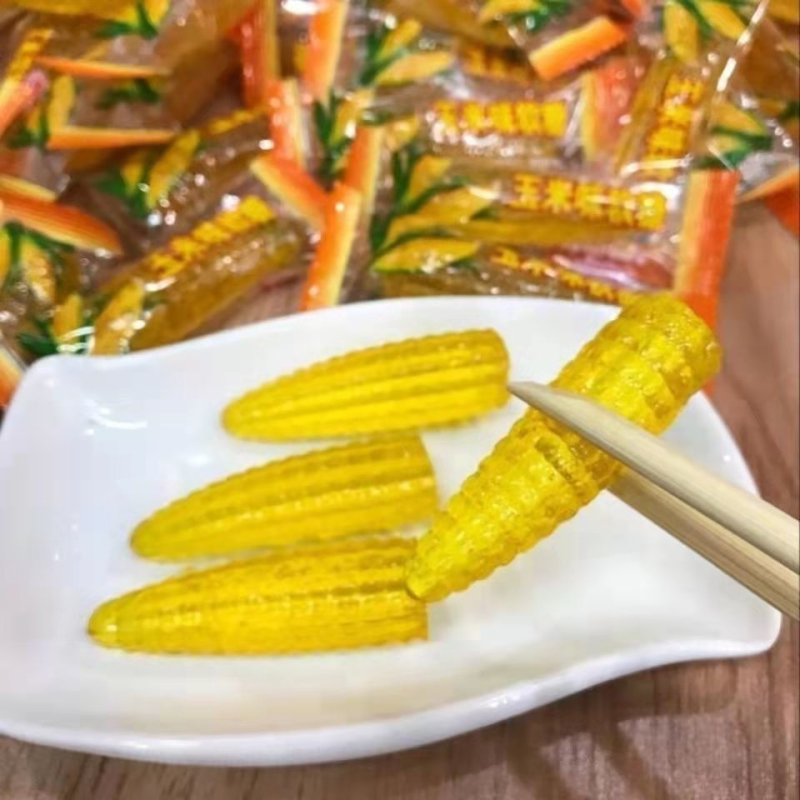 新款加长水晶玉米糖长条水晶款玉米软糖果批发价婚庆结婚喜糖包邮