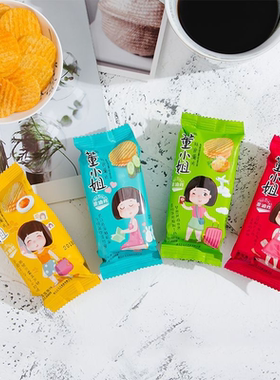 董小姐非油炸薯片网红礼盒装零食小吃办公室烘焙膨化食品批发便宜