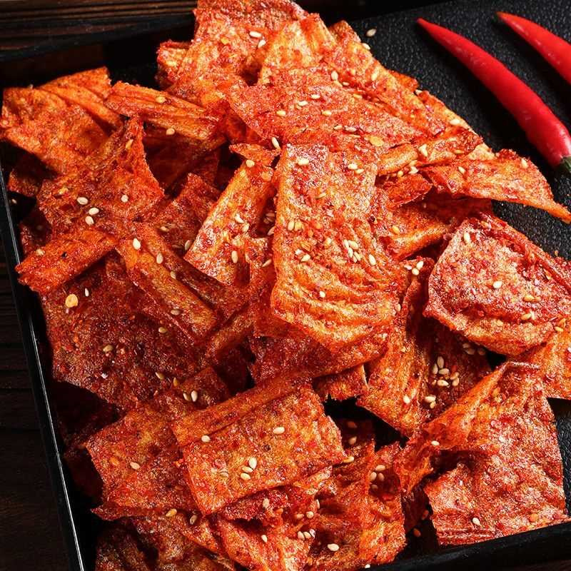 手撕豆皮萍乡风味辣片爆辣老式大辣片香辣8090童年经典零食麻辣条