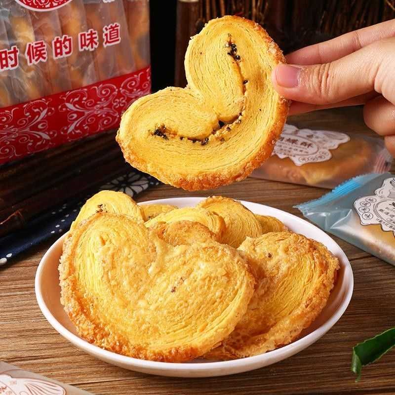 上海特产蝴蝶酥老式传统糕点字号办公室休闲下午茶零食点心饼干