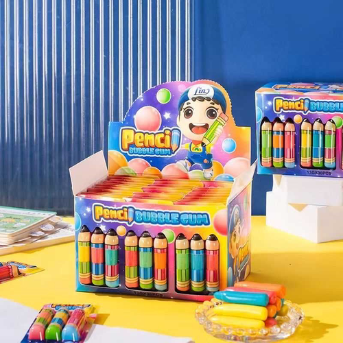 林小酱铅笔泡泡糖水果混合口味儿童奖励糖果创意休闲小零食超市