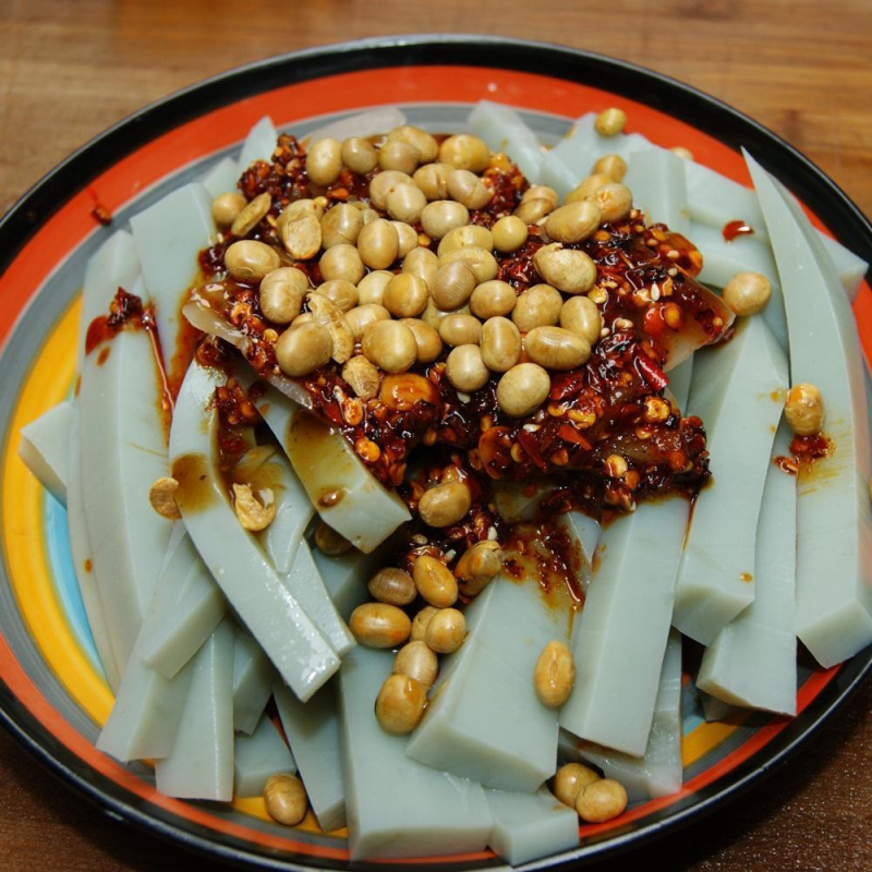 贵州特产豌豆凉粉遵义青碗豆粉凉粉美食美味半成品送制作说明
