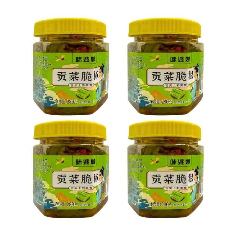 湖南特产剁椒贡菜鲜香酱菜早餐配粥小菜饭菜包装香辣榨菜即食咸菜