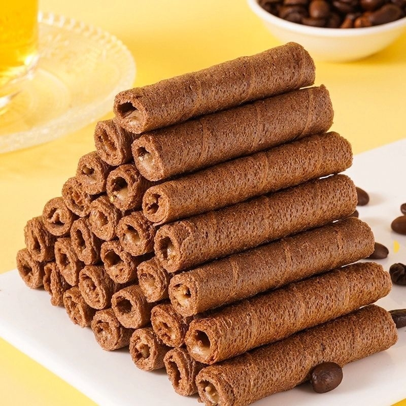 巧克力味蛋酥脆卷夹心饼干注心蛋卷网红学生宿舍解馋休闲零食整箱