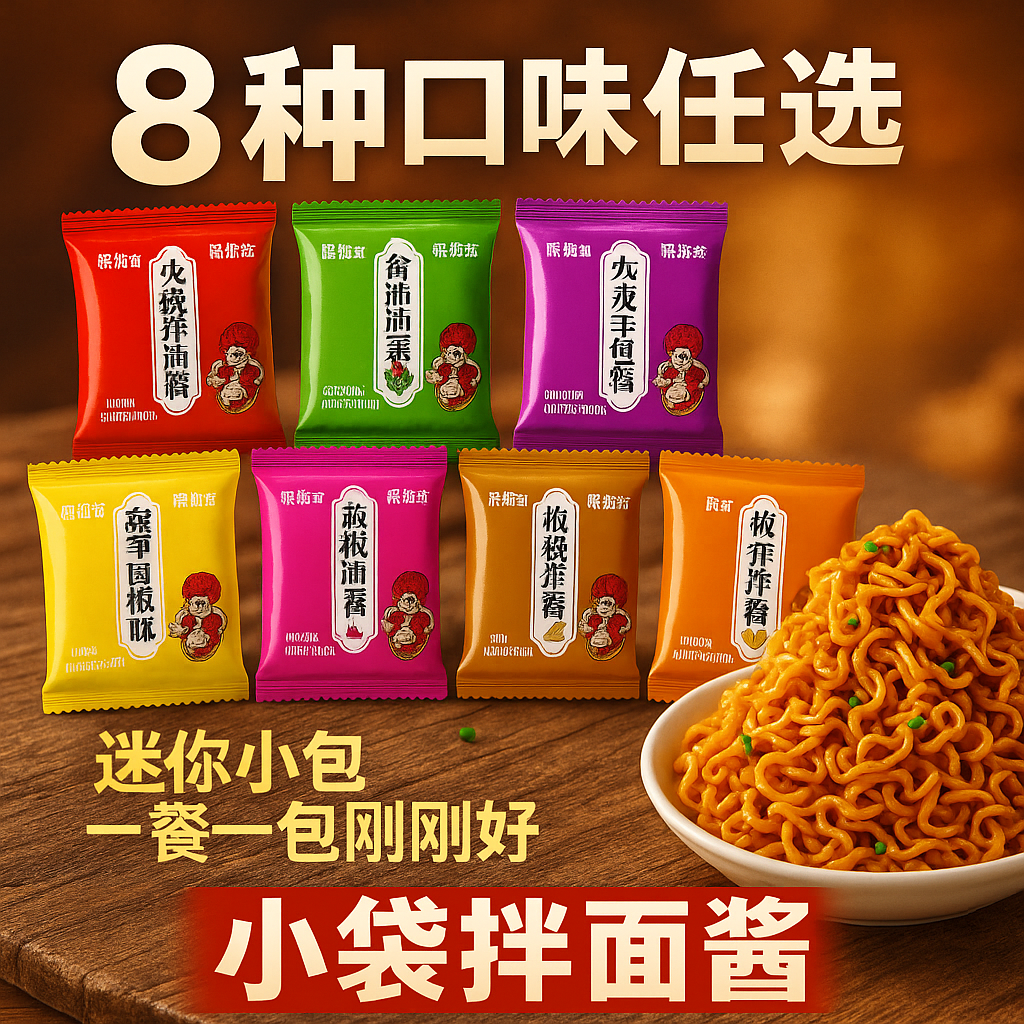 韩式火鸡面酱独立小包多种口味葱油拌面酱商用方便面调料酱料汁