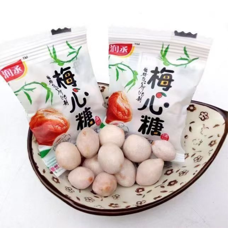 润丞梅心糖话梅味解馋糖果酸甜口感8090后童年怀旧零食小吃一整箱