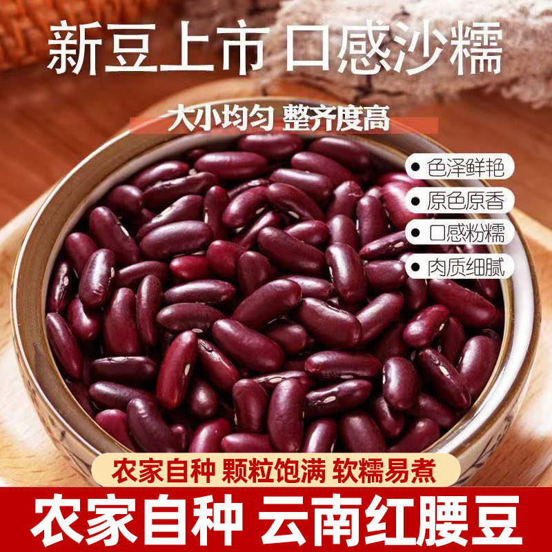 新货云南红芸豆大红豆红腰豆新鲜农家商用五谷杂粮散装批发优选