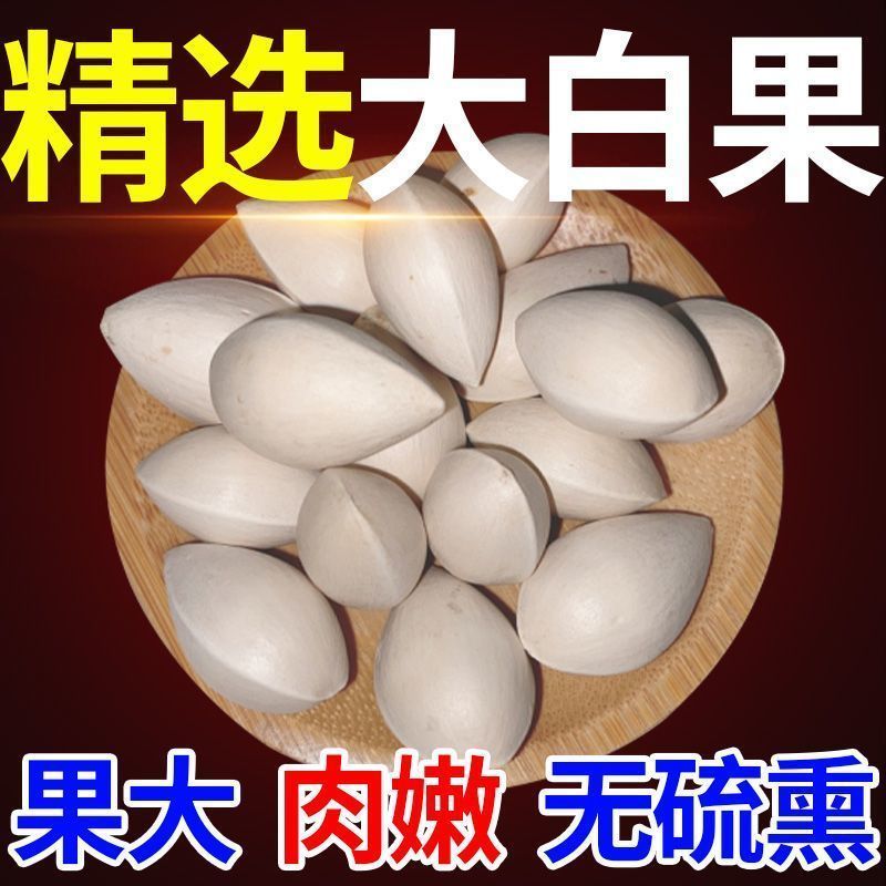 25年新鲜银杏果特级白果生果无漂白银杏白果正宗白果带壳干货