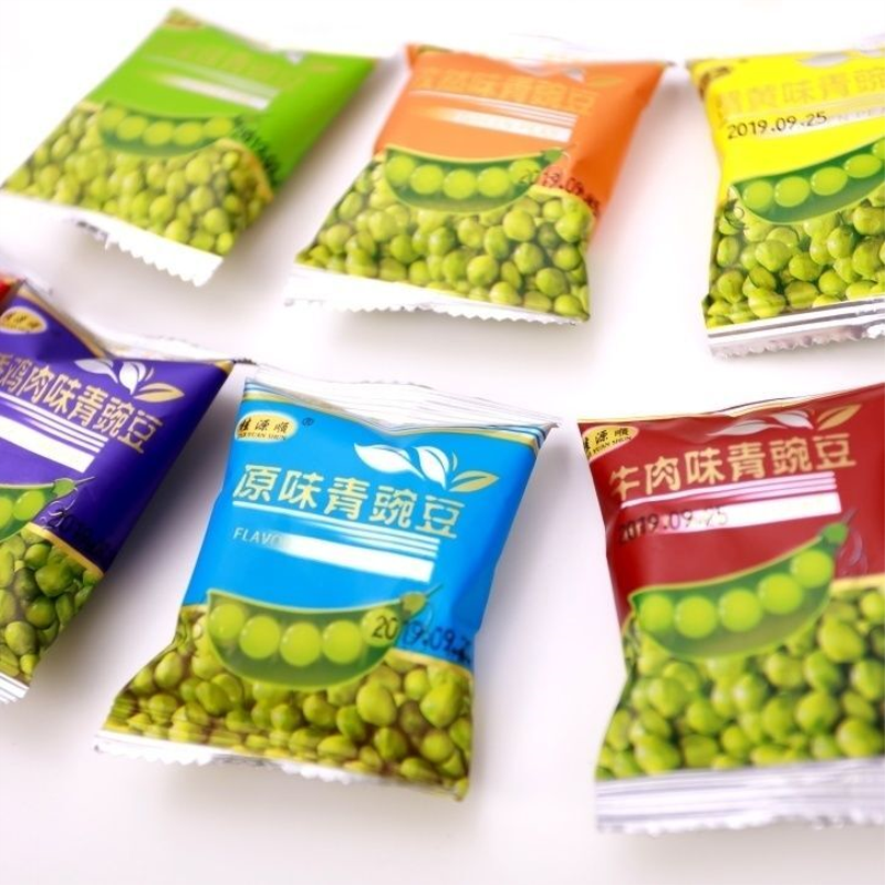桂源顺青豌豆3蒜香芥末牛肉味原味香辣蟹黄味休闲小包装散装