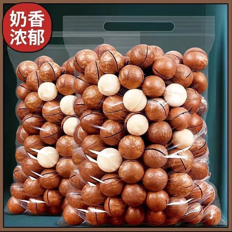 新货夏威夷果大颗粒净重500g袋装奶香坚果休闲零食一整箱散装250g