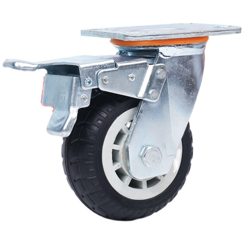 重型6寸橡胶静音轮万向轮刹车轮平板车轮4寸5寸8寸脚轮,基础建材,脚轮/万向轮,淘宝优惠券,粉丝福利购,淘宝优惠卷