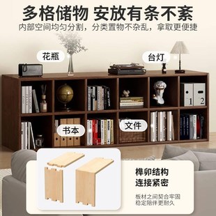 去客厅化书柜格子柜自由组合书架家用电视柜收纳储物一体实木矮柜