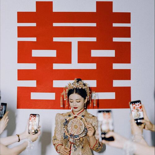 3米超大号喜字贴纸结婚酒店院子室外婚房布置装饰背景墙婚庆用品