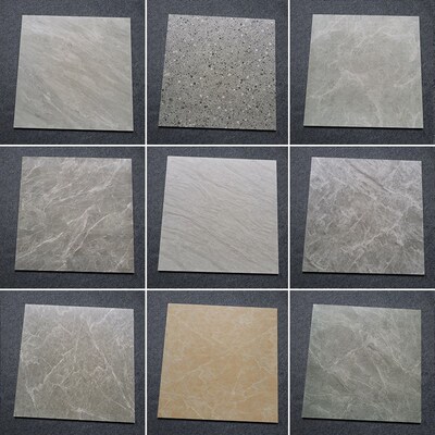 深浅灰色800x800哑光仿古砖瓷砖客餐厅防滑地砖防滑耐磨庭院室外