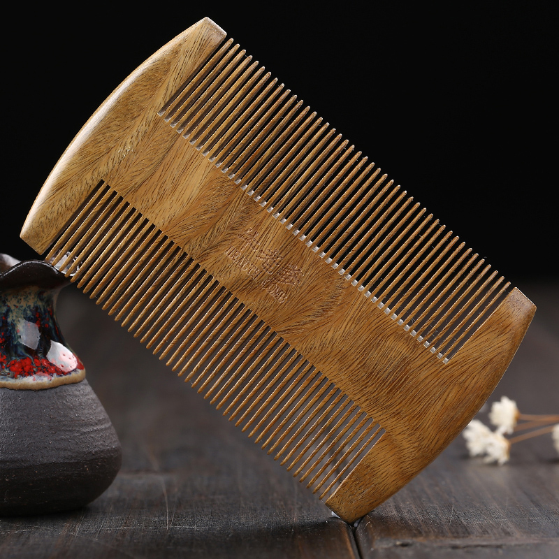 绿檀木梳子篦子虱子梳密齿儿童梳子女孩去虱卵蓖梳细密梳子箅子梳