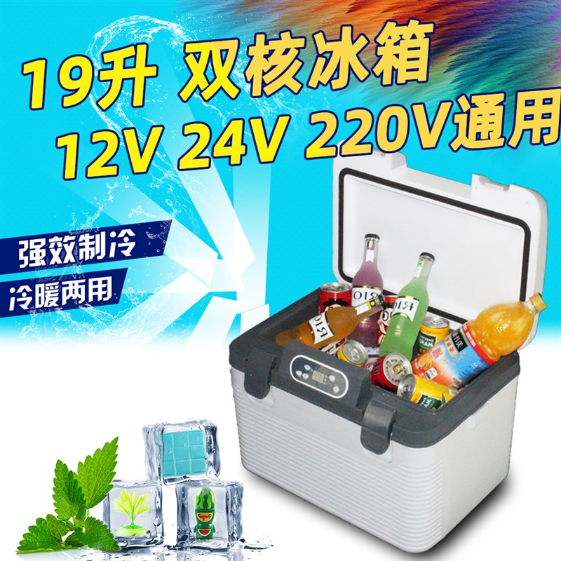 19升车载冰箱车家两用12v迷你小型冰箱胰岛素冷藏24v大货车专用