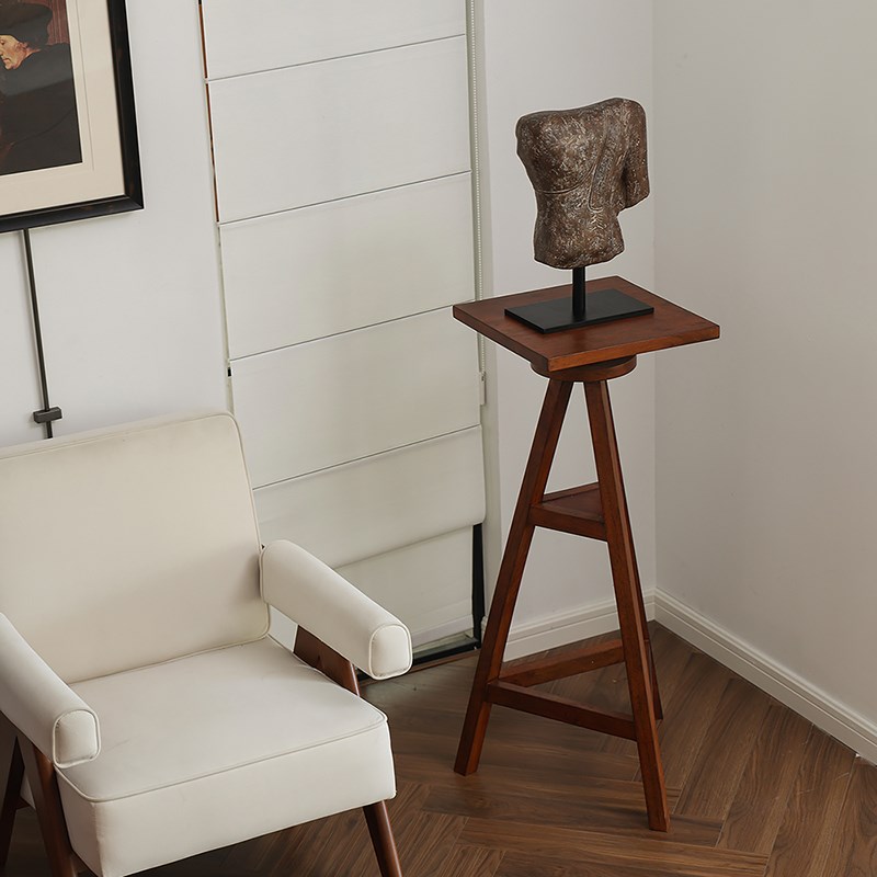 形上中古摆件设计师人像雕塑台底座复古花架服装店陈设墩子装饰品