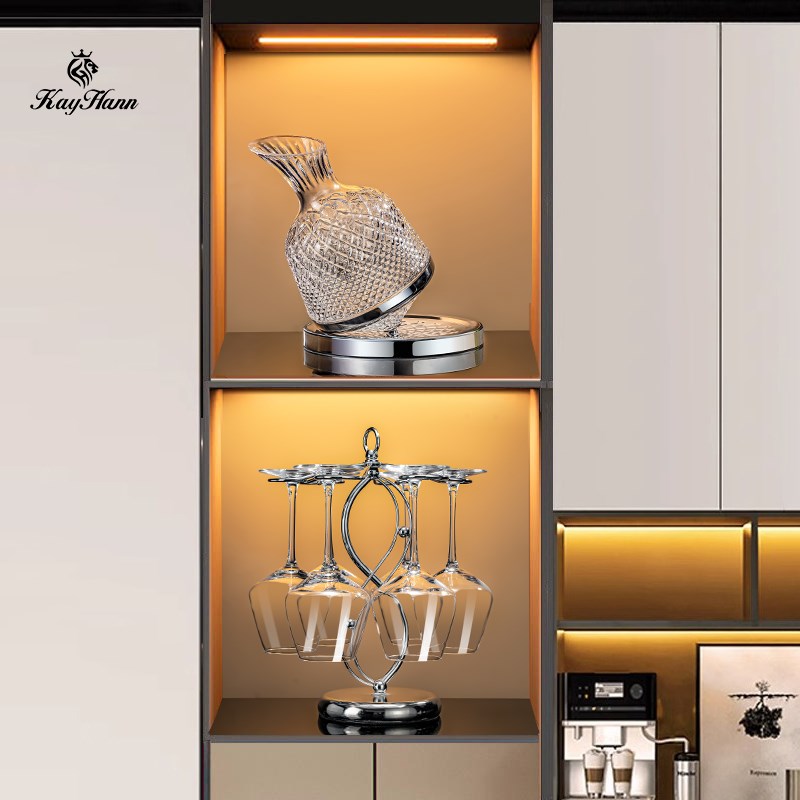 轻奢酒柜餐边柜装饰品白酒杯红酒杯套装醒酒器分酒器酒壶摆件