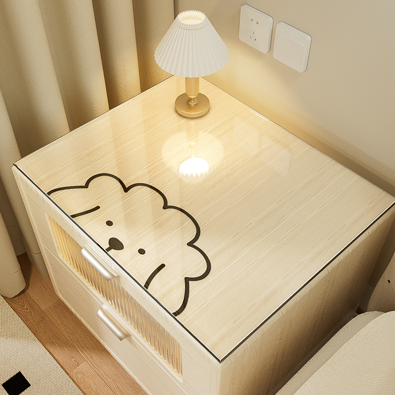 2024新款软玻璃床头柜垫防水电视柜茶几台面桌布免洗桌面保护垫子