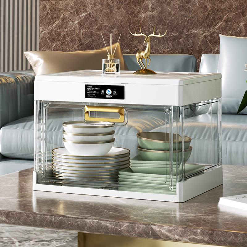 消毒碗柜家用厨房碗碟收纳置物架碗盘收纳盒碗架紫外线小型消毒柜