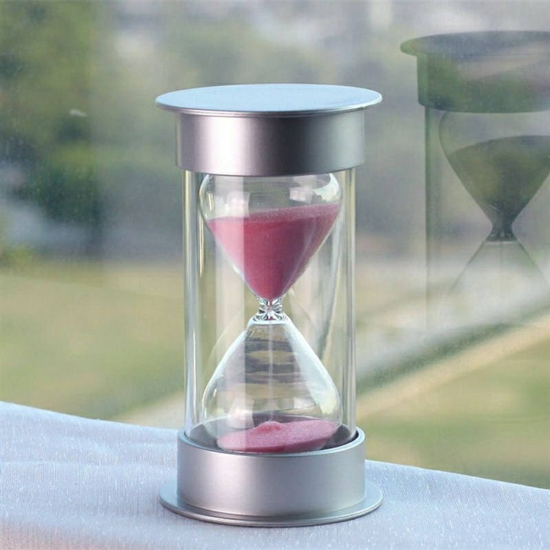 银盖沙漏防摔套装5/15/30/60分钟儿童学习时间计时器生日礼物摆件