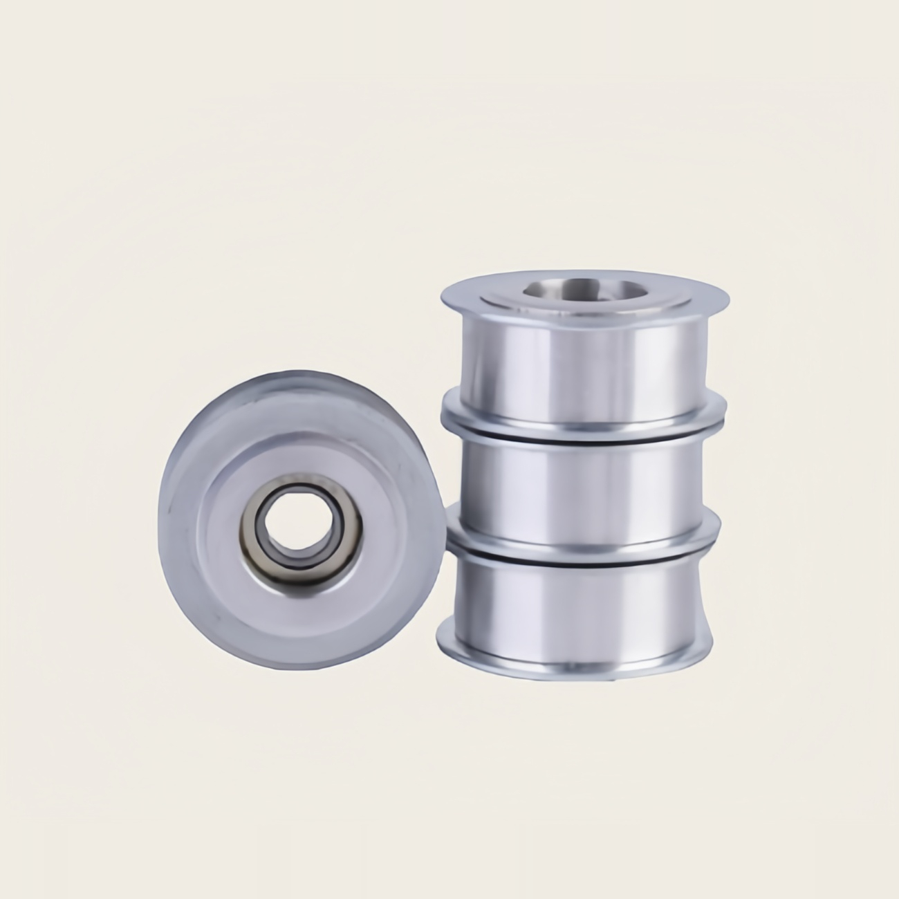 背面张紧轮皮带涨紧轮AFBD无挡边中心/两侧轴承铝合金 同步带惰轮