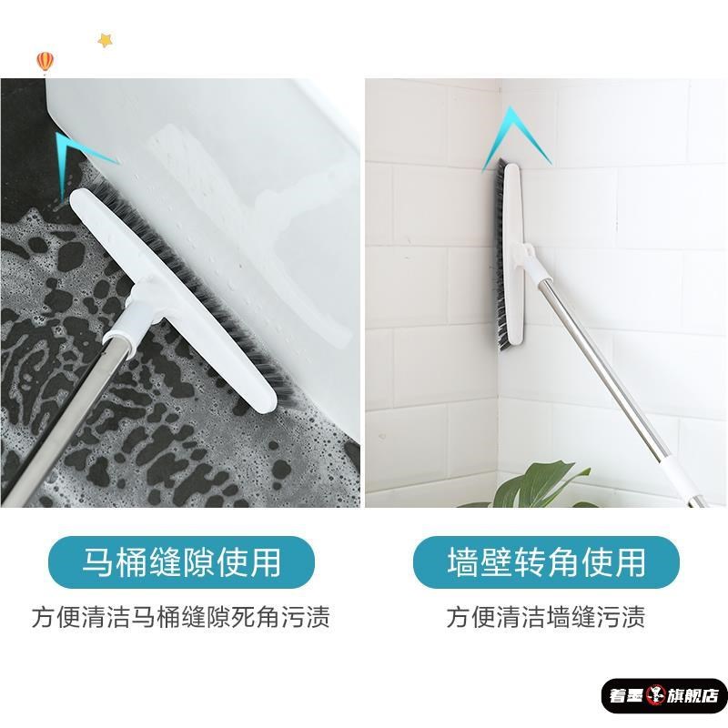 不锈钢钢丝刷地板刷子去青苔铁刷子长柄清洁刷洗地扫把钢刷除神器