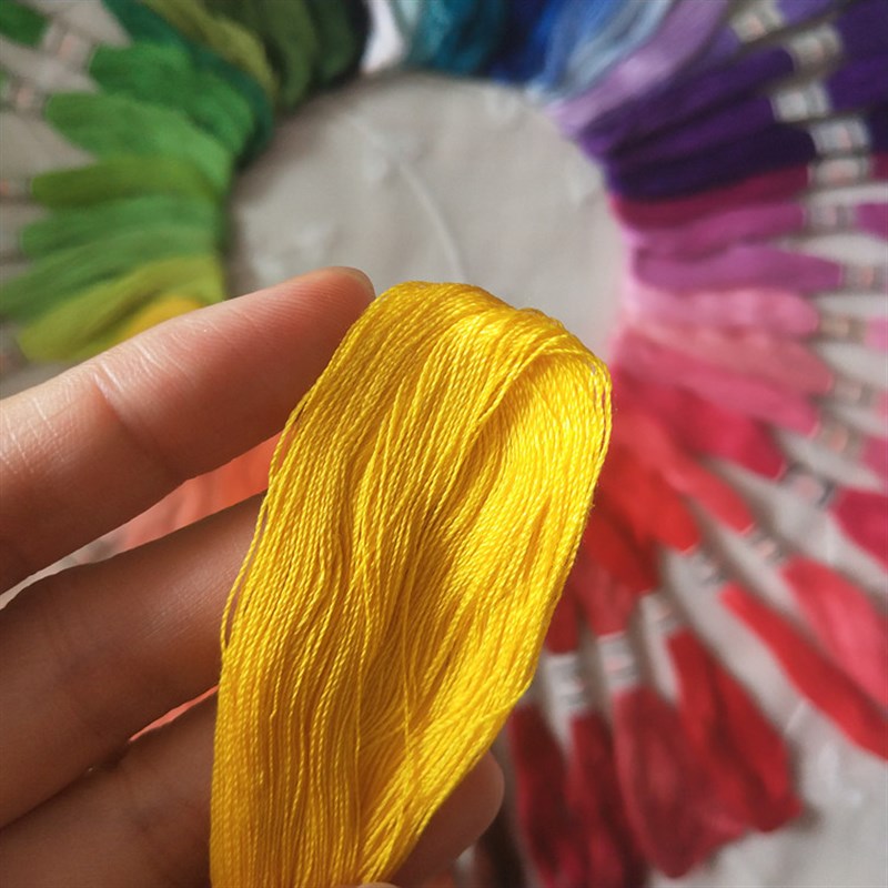 DIY手工十字绣刺绣线渐变色套装金星绣花线手鞠球棉线全色