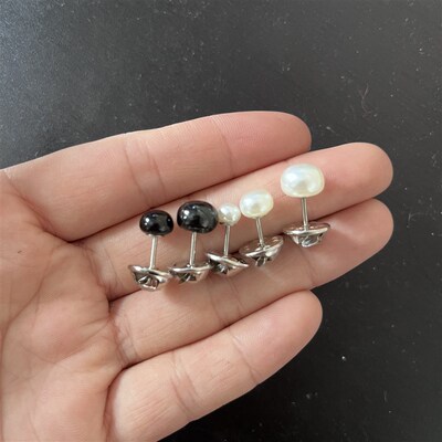 纯色黑白色蘑菇头1.1公分窗帘花边扣辅料固定钉扣免钉扣子可拆卸