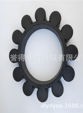 现货黑色橡胶材质的液力偶合器梅花盘/弹性块胶垫YOX320