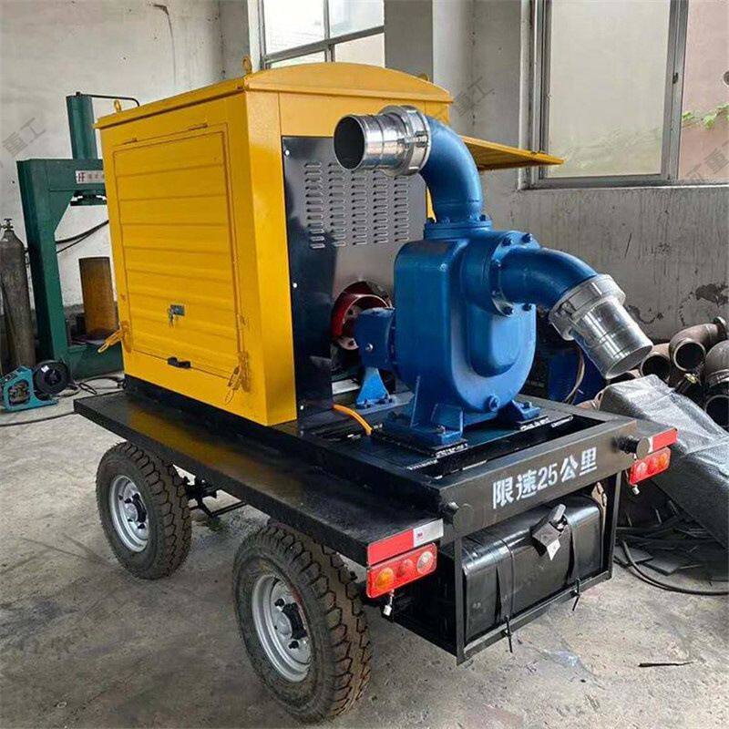 四轮拖车防汛排污泵车 多功能防汛排污泵车 300立方防汛排污泵车
