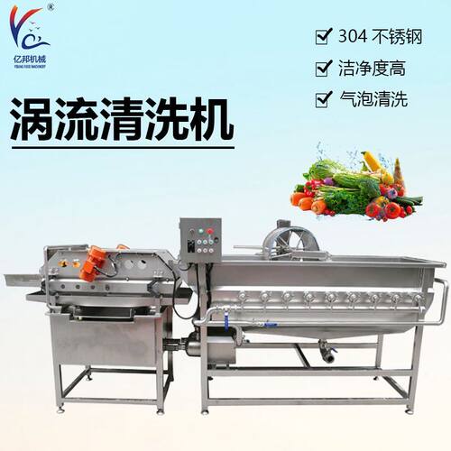 全自动果蔬涡流清洗机 净菜加工清洗设备 不锈钢涡流清洗机