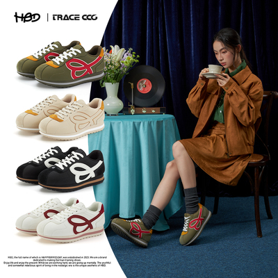 阿甘鞋HBD厚底面包鞋百搭复古休闲鞋2026新款情侣男女休闲运动鞋