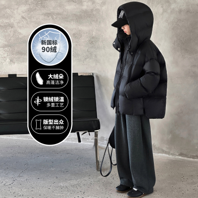 女童羽绒服冬装连帽三防外套