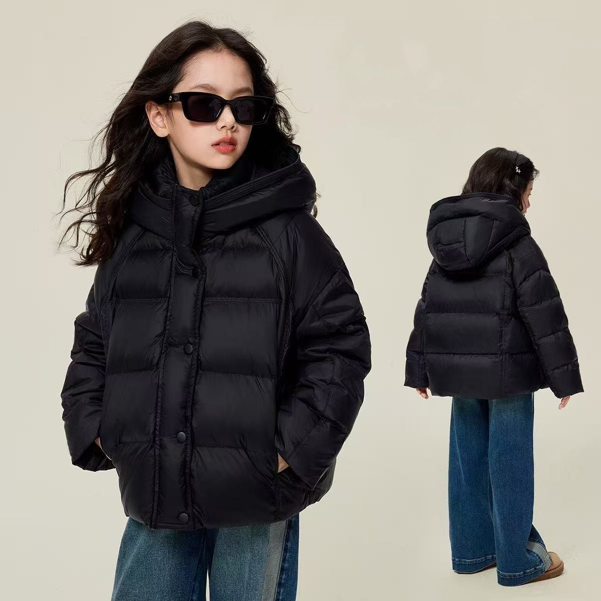 女童羽绒服冬款2025新款中大童白鸭绒女孩冬季保暖衣连帽三防外套,童装/婴儿装/亲子装,羽绒服,淘宝优惠券,粉丝福利购,淘宝优惠卷