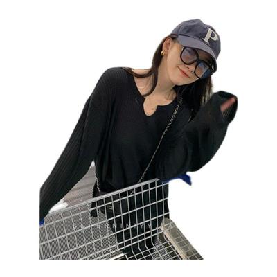 2025年秋季新款华夫格卫衣女薄款韩版宽松学生长袖T恤女上衣ins潮