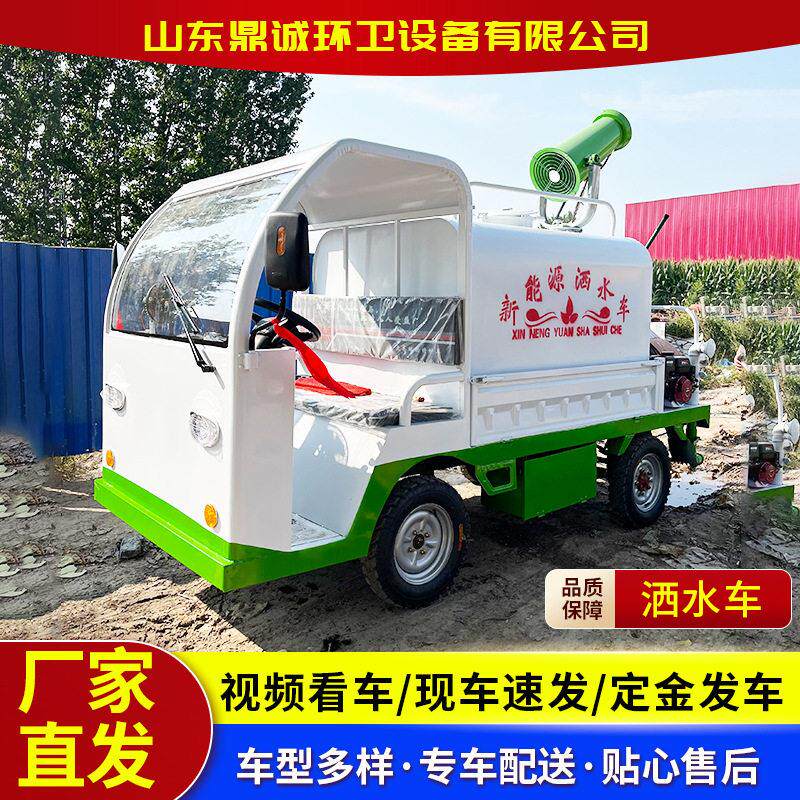 新能源电动四轮洒水车工地除尘道路清洗洒水车园林绿化雾炮洒水车