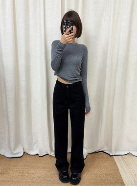 ASBR 原C料~肯豆同款裤王！扭缝加绒直筒牛仔裤25冬新款百搭显瘦