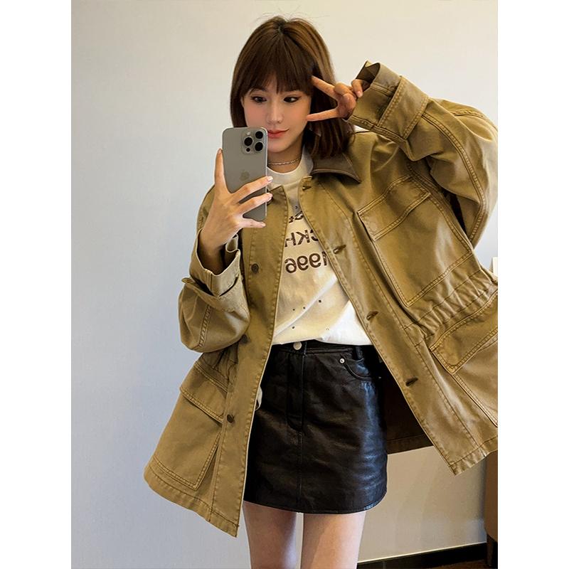 2025巴恩风工装服风衣外套女miu