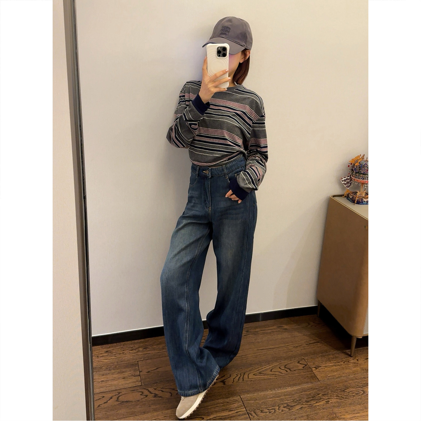 ASBR 原C料！云柔氧感柔软亲肤棉宽松阔腿加绒百搭牛仔裤26春新款,女装/女士精品,牛仔裤,淘宝优惠券,粉丝福利购,淘宝优惠卷