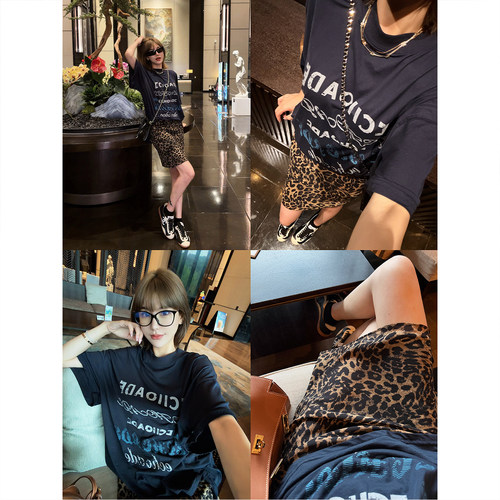 短袖休闲轻薄印花纯棉T恤女