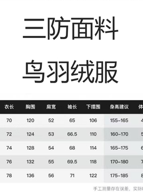 ASBR【只限老粉购买】 重磅！数量有限！鸟三防羽绒服90白鸭绒
