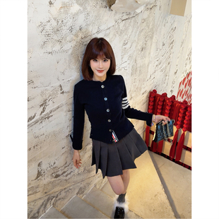 ASBR 原C纱！马年限定26春新款学院风小马刺绣羊毛长袖针织开衫女