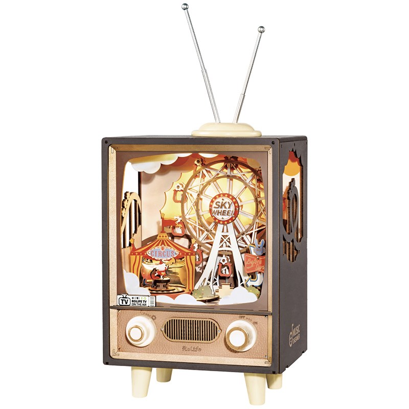 rolife若来日落游乐园音乐盒八音盒旋转摩天轮diy手工情人节礼物